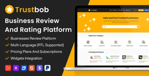 Trustbob v1.1 - 商业评论和评级平台 (SAAS)