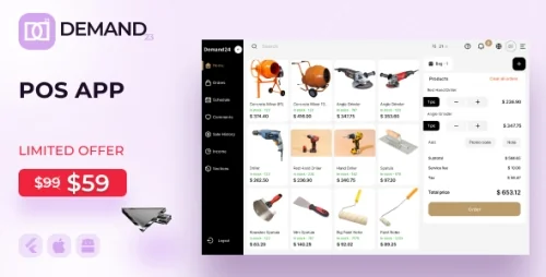 On-Demand24 - POS + 订单及服务管理 (iOS, Android, 桌面)