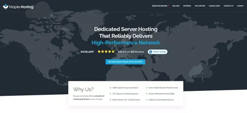 Maple-Hosting荷兰高防抗投诉服务器优惠上线,10Gbps大带宽不限流量 $189/月起