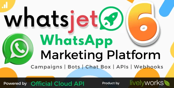 WhatsJet SaaS v6.2.4 - A WhatsApp Marketing Platform with Bulk Sending, Campaigns, Chat Bots & CRM - nulled