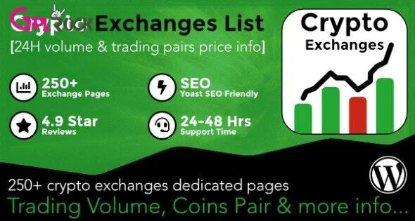 Cryptocurrency Exchanges List Pro v2.9.2 - WordPress Plugin