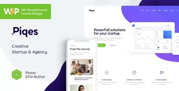 Piqes - Creative Startup & Agency WordPress Theme v1.0.10