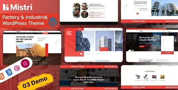 Mistri - Factory &amp; Industrial WordPress Theme