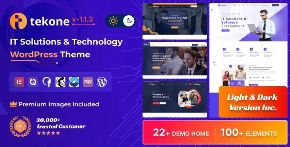 Tekone v1.1.3 - IT Solutions &amp; Technology WordPress Theme