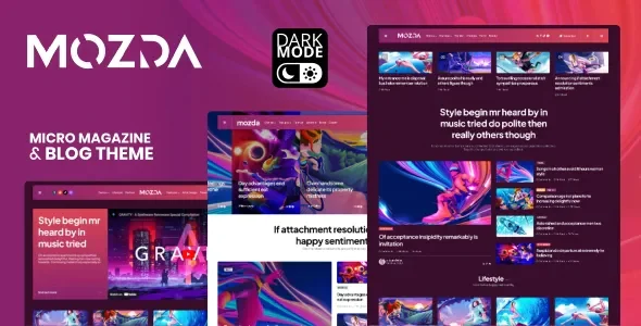 Mozda v1.1 - Micro Magazine &amp; Blog Theme with Dark Mode