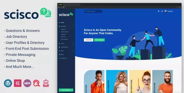 Scisco - Questions and Answers WordPress Theme v1.5.2