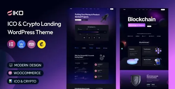 IKO - ICO &amp; Crypto Landing WordPress Theme