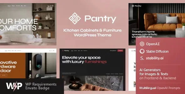 Pantry - Kitchen Cabinets & Furniture WordPress Theme v1.1.1