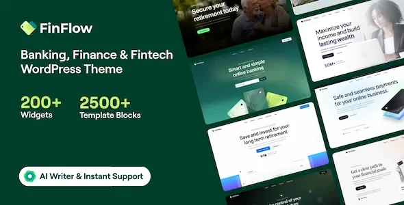 FinFlow - Banking, Finance & Fintech WordPress Theme v2.1.1