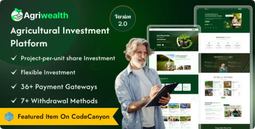 More information about "AgriWealth v2.1 - Agricultural HYIP Investment and Ecommerce Solution - nulled"