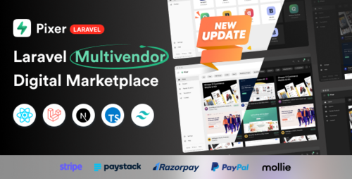 More information about "Pixer v6.7.0 - React Laravel Ecommerce Multivendor Digital Marketplace - nulled"