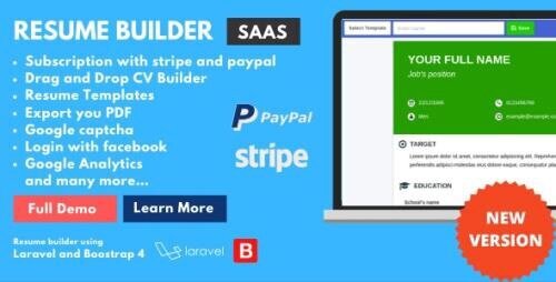 More information about "ResumeFaGo v1.2 - Saas Resume and CV buider - nulled"