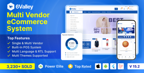 More information about "6valley v15.2 - Multi-Vendor E-commerce - Complete eCommerce Mobile App, Web, Seller and Admin Panel - nulled"