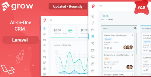 More information about "Grow CRM v2.9 - Laravel Project Management - nulled"