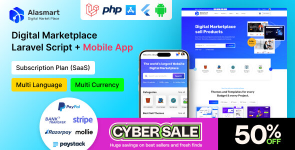 Alasmart v4.1.1 - Digital Product Download Marketplace Laravel Script