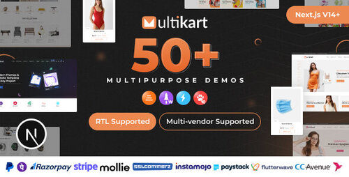 More information about "Multikart v1.0 - Single or Multivendor eCommerce with React Next JS & Laravel REST API"