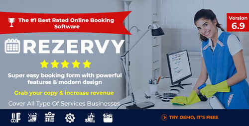 More information about "Rezervy - Online bookings system for cleaning, maids, plumber, maintenance, repair, salon services v5.2"