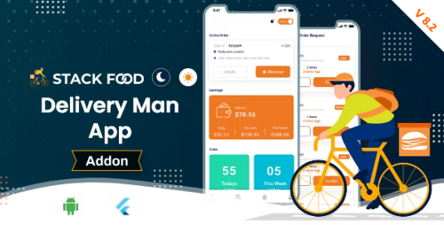 More information about "StackFood Multi Restaurant - Food Ordering Delivery Man App"