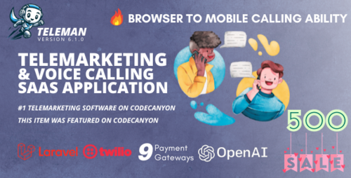 More information about "Teleman v6.0.0 - Telemarketing & VoIP Service SaaS Application"