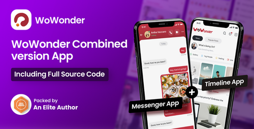 More information about "WoWonder Mobile v4.3 - The Ultimate Combined Messenger & Timeline Mobile Application"