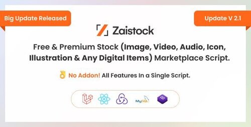 More information about "Zaistock v2.2 - Free & Premium Stock Photo, Video, Audio, Icon Illustration Script"