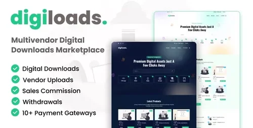 More information about "Digiloads v1.0.1 - Multivendor Digital Downloads Marketplace"