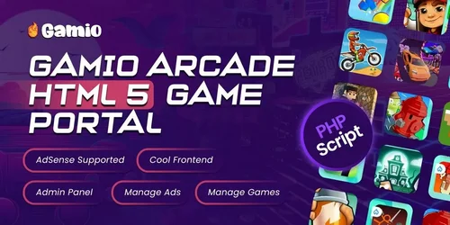 More information about "Gamio Arcade - HTML 5 Game Portal PHP Script"