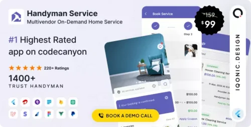 More information about "Handyman Service - On-Demand Home Service Flutter App with ChatGPT Integration"