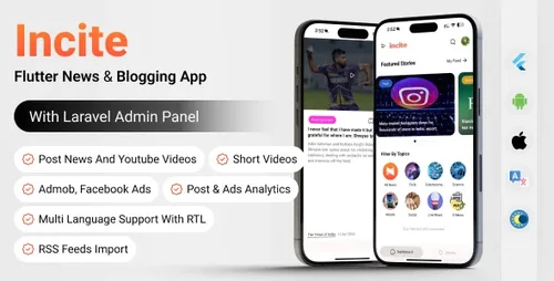 More information about "Incite News App - Short News App Complete Solution"
