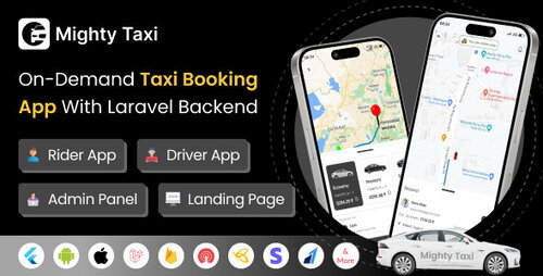 More information about "MightyTaxi - Flutter Online Taxi Booking Full Solution | User App | Admin Laravel Panel | Driver app"