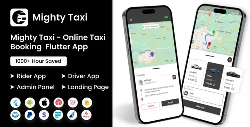 More information about "MightyTaxi - Flutter Online Taxi Booking Full Solution"