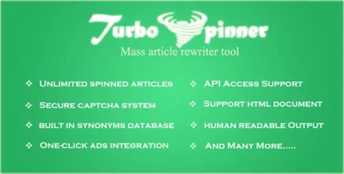 More information about "Turbo Spinner v1.8 - Article Rewriter"