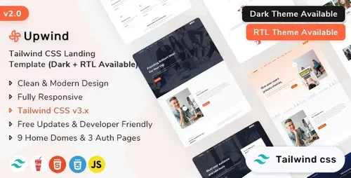 More information about "Upwind - Tailwind CSS Landing Page Template"