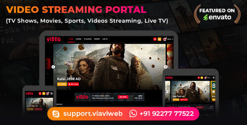 More information about "Video Streaming Portal (TV Shows, Movies, Sports, Videos Streaming, Live TV)"