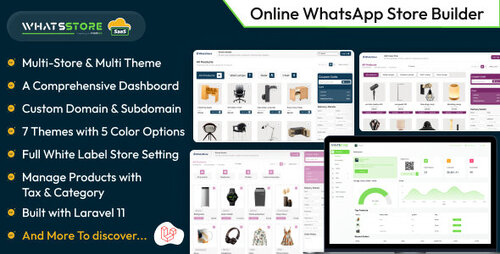 More information about "WhatsStore SaaS v8.3 - Online WhatsApp Store Builder - nulled"
