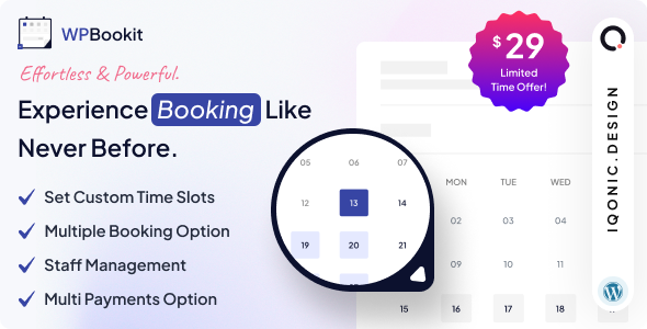 WPBookit v1.6.15 - Appointment Booking WordPress Plugin