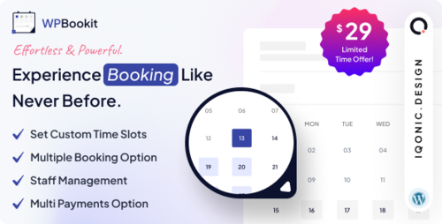 More information about "WPBookit v1.6.15 - Appointment Booking WordPress Plugin"