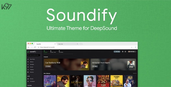 Soundify v1.4.3 - DeepSound 第三方主题模板-第1张图片-Ceacer网络