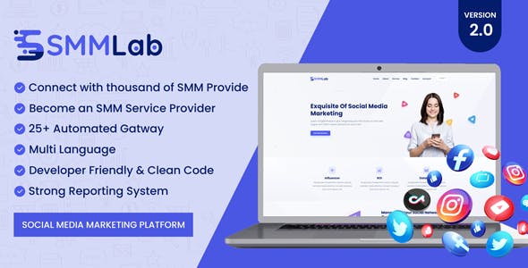 SMMLab v2.0-社交媒体营销SMM平台