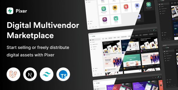 Pixer v2.1.0 – React Laravel Multivendor Digital Marketplace