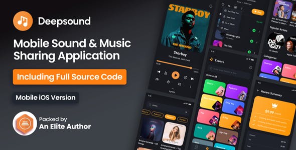 DeepSound IOS v1.2.9 - 移动声音和音乐共享平台移动 IOS 应用程序