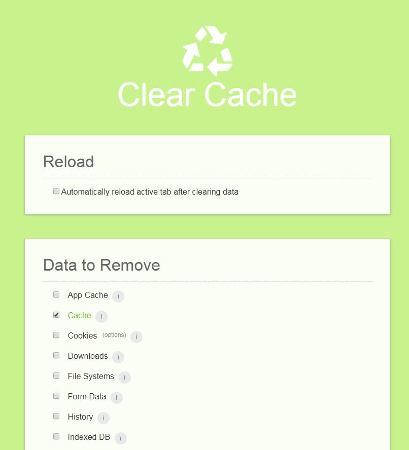 《ClearCache》浏览器缓存清除插件提升浏览器运行速度和效率
-第1张图片-Ceacer网络