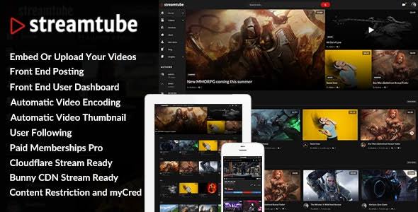 StreamTube - 视频流 WordPress 主题