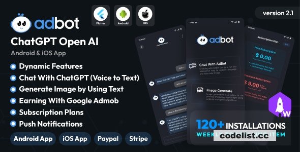 AdBot v2.3 - ChatGPT Open AI Android 和 iOS 应用程序-第1张图片-Ceacer网络