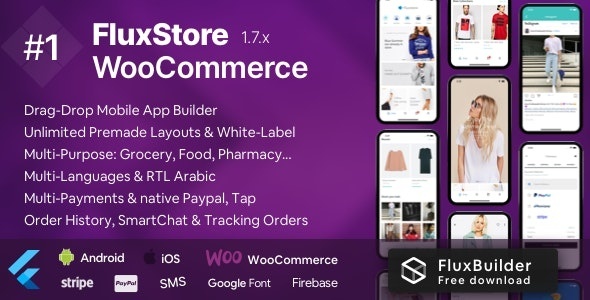 WooCommerce v3.7.0 - Flutter 电子商务完整应用程序