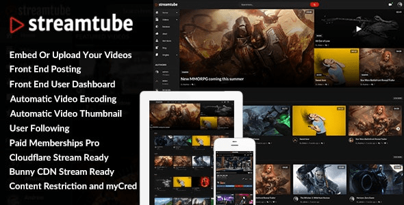 StreamTube v2.5.15 视频 WordPress 主题已清空