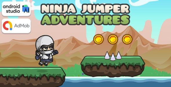 带有 AdMob 广告的 Ninja Jumper Adventures 游戏 Android Studio 项目 + 准备发布