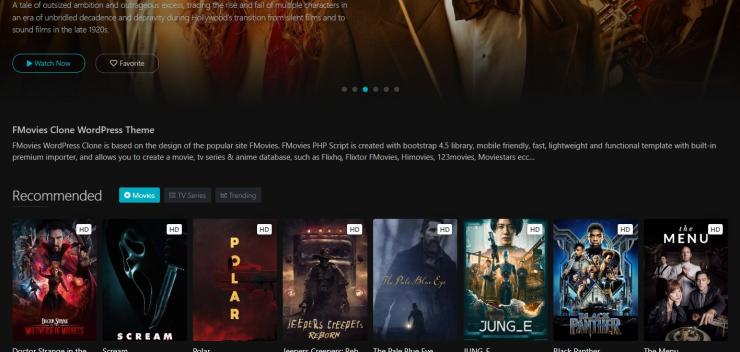 【电影wp主题】 WordPress 克隆主题 FMovies PHP 脚本-第1张图片-Ceacer网络