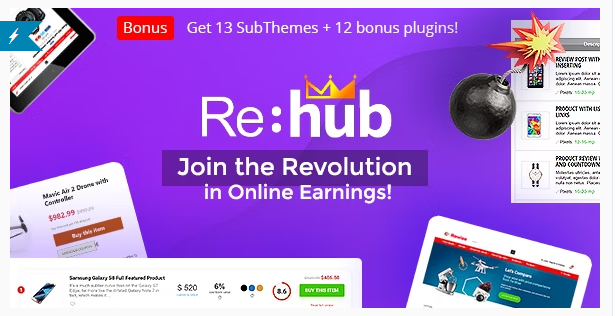 REHub v19.1 - 价格比较，多供应商市场 WordPress 主题 NULLED