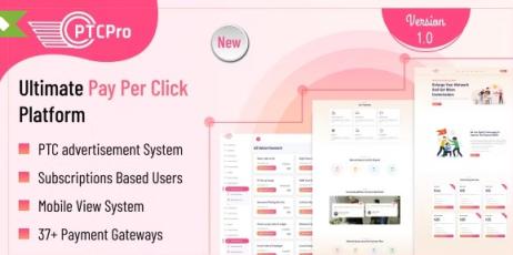 【已清空】广告联盟平台源码PTC Pro v1.0 - 完整的按点击付费平台